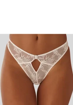Best LASCANA High-Waist-String Elfenbeinweis