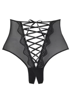 New petite fleur gold High-Waist-String Schwarz