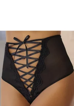 New petite fleur gold High-Waist-String Schwarz