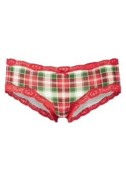 Outlet LASCANA Hipster Rot-Grun-Kariert