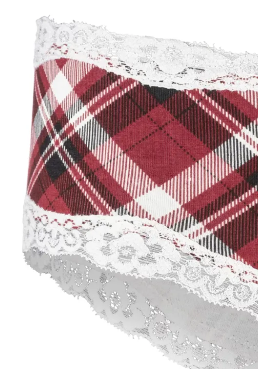 Outlet LASCANA Hipster Rot-Grun-Kariert