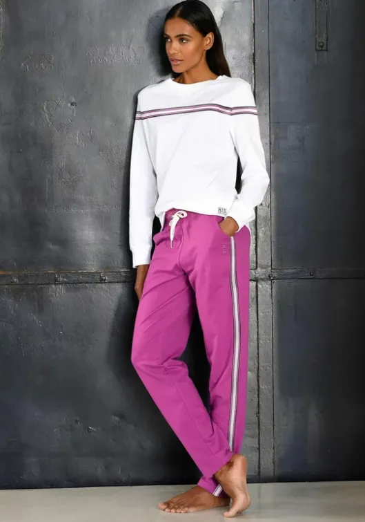 New H.I.S Homewearhose"-Loungehose" Beere