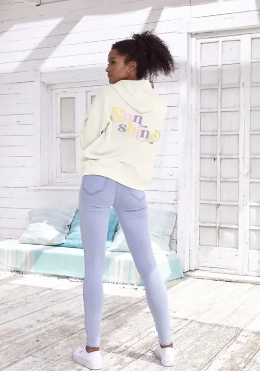 Sale Buffalo Hoodie"-Kapuzensweatshirt Mit Ruckenprint" Creme