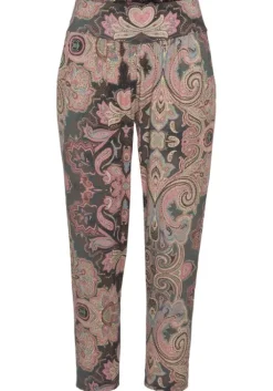 New LASCANA 7/8-Hose Schwarz-Koralle Bedruckt