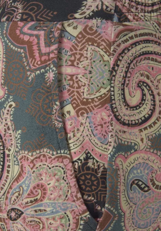 New LASCANA 7/8-Hose Schwarz-Koralle Bedruckt