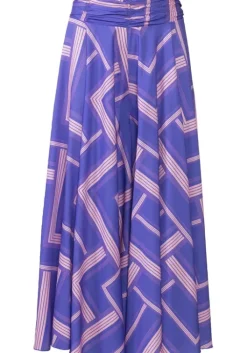 Outlet LASCANA Hosenrock Blau-Lila-Rose Bedruckt