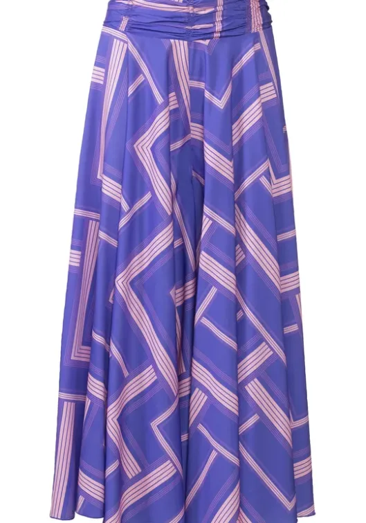 Outlet LASCANA Hosenrock Blau-Lila-Rose Bedruckt
