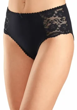 Hot petite fleur Huftslip Schwarz, Weis