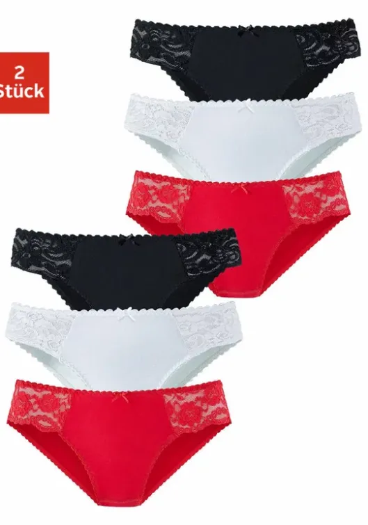 Online petite fleur Jazz-Pants Slips Rot, Schwarz, Weis