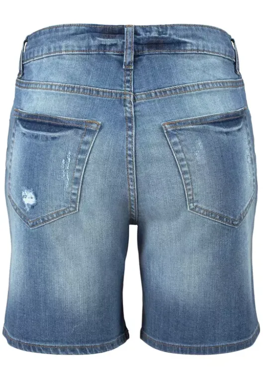 Clearance Buffalo Jeansbermudas Hellblau
