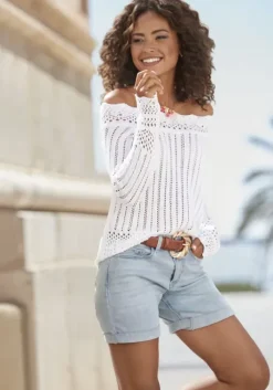 Clearance Vivance Jeansshorts Light Blue Washed