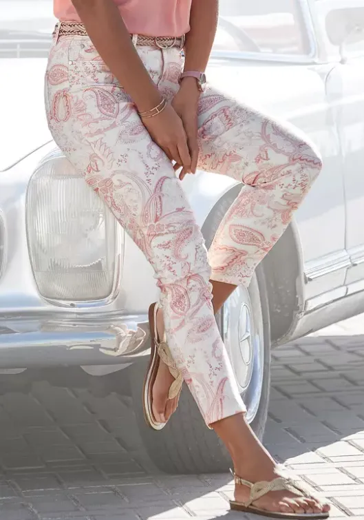 Clearance LASCANA 7/8-Jeggings Koralle-Bedruckt