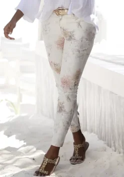 Discount LASCANA 7/8-Jeggings Weis-Bedruckt