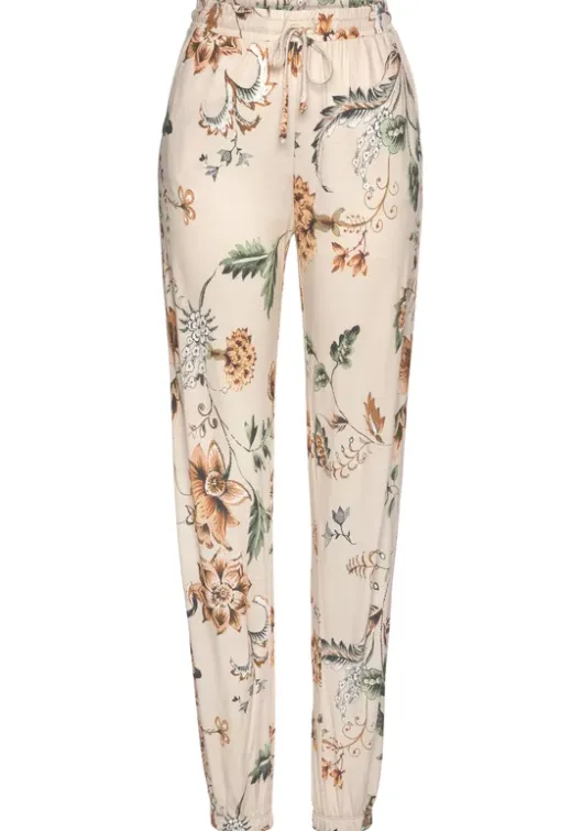Buffalo Jerseyhose Beige-Bedruckt