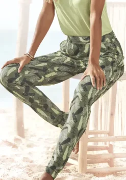 s.Oliver Jerseyhose Khaki Bedruckt