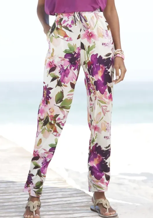 Clearance Beachtime Jerseyhose Weis Bedruckt