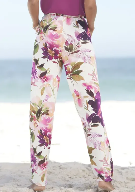 Clearance Beachtime Jerseyhose Weis Bedruckt