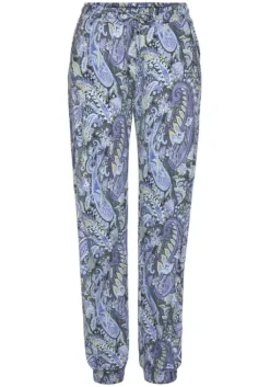 New LASCANA Jerseyhose Blau-Bedruckt