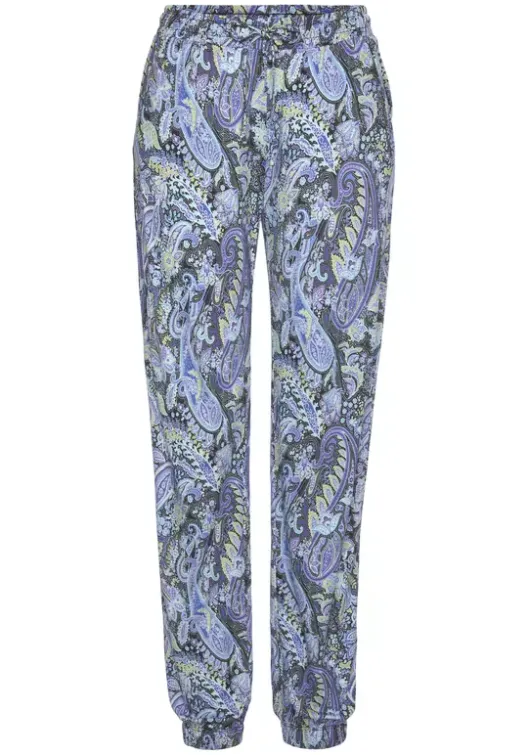 New LASCANA Jerseyhose Blau-Bedruckt