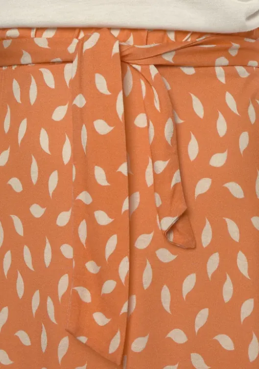 Hot Vivance Jerseykleid Orange-Creme Bedruckt