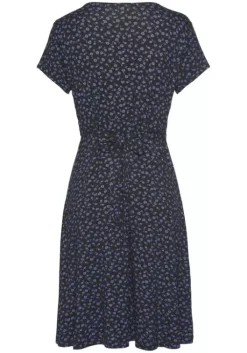 New Vivance Jerseykleid Schwarz-Blau-Geblumt