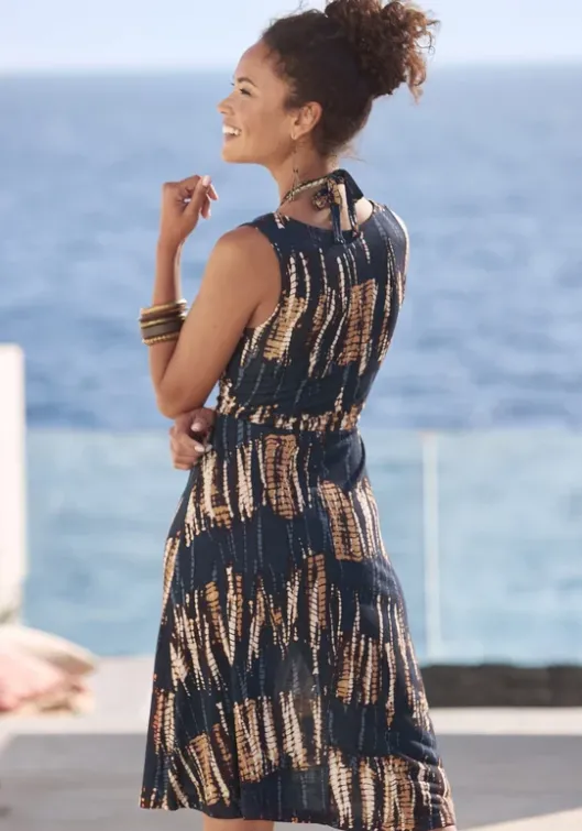 Buffalo Jerseykleid Marine-Bedruckt