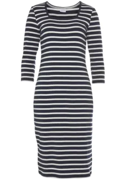 Online LASCANA Jerseykleid Marine-Weis Gestreift