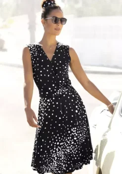 Vivance Jerseykleid Schwarz-Weis-Bedruckt