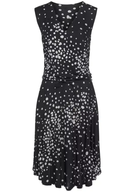 Vivance Jerseykleid Schwarz-Weis-Bedruckt