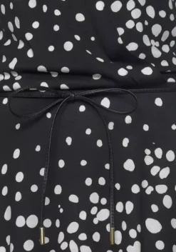 Vivance Jerseykleid Schwarz-Weis-Bedruckt