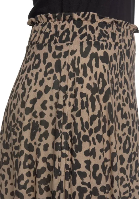 Online Buffalo Jerseykleid Schwarz-Leo-Bedruckt