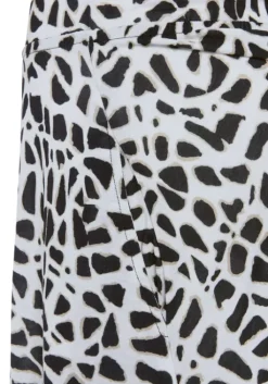 Best LASCANA Jerseykleid Creme-Schwarz Bedruckt