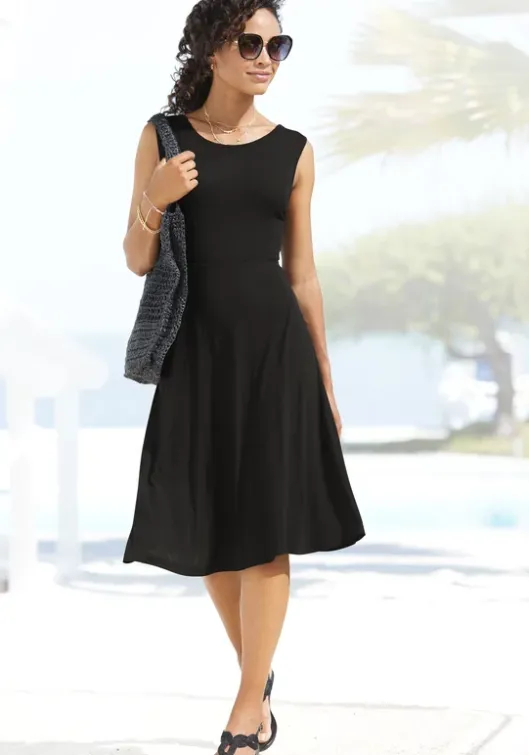 Hot LASCANA Jerseykleid Schwarz