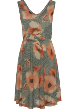Best LASCANA Jerseykleid Grun-Orange Bedruckt