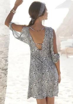 Vivance Jerseykleid Schwarz-Weis Bedruckt