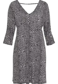 Vivance Jerseykleid Schwarz-Weis Bedruckt
