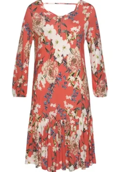 Online s.Oliver Jerseykleid Koralle-Bedruckt