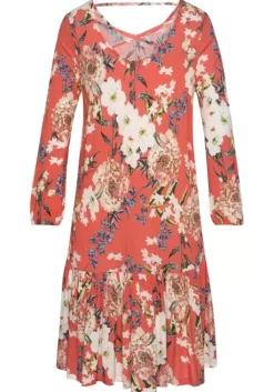 Online s.Oliver Jerseykleid Koralle-Bedruckt