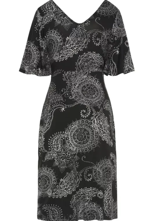 Vivance Jerseykleid Schwarz-Weis Bedruckt