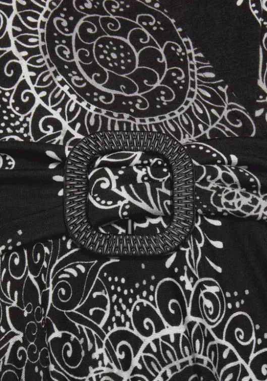 Vivance Jerseykleid Schwarz-Weis Bedruckt