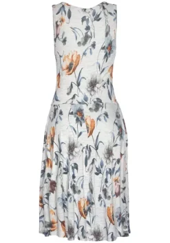 Outlet Vivance Jerseykleid Grau-Meliert-Bedruckt