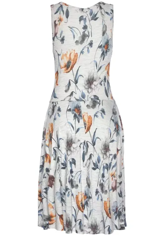 Outlet Vivance Jerseykleid Grau-Meliert-Bedruckt