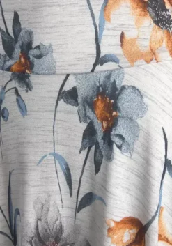Outlet Vivance Jerseykleid Grau-Meliert-Bedruckt