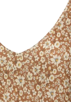 Discount Buffalo Jerseykleid Braun-Creme-Bedruckt