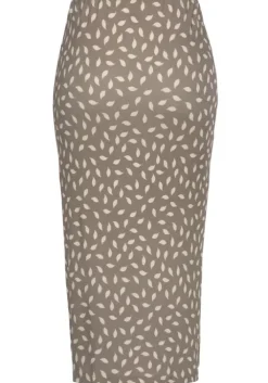 Vivance Jerseyrock Taupe-Creme Bedruckt
