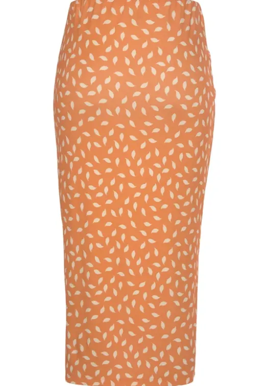 Discount Vivance Jerseyrock Orange-Creme Bedruckt