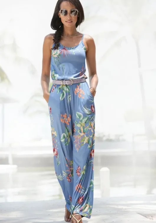 New Buffalo Jumpsuit Blau Bedruckt