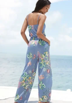 New Buffalo Jumpsuit Blau Bedruckt