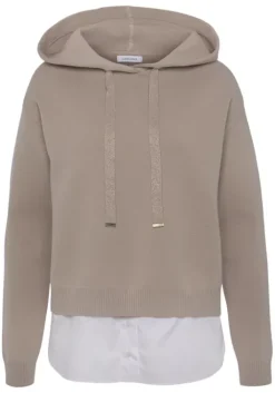Outlet Vivance Kapuzenpullover Beige