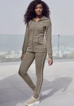 Clearance H.I.S Kapuzensweatjacke Camelfarben